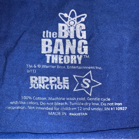 Ripple Junction Bazinga Big Bang Theory T-Shirt - Picture 5 of 7